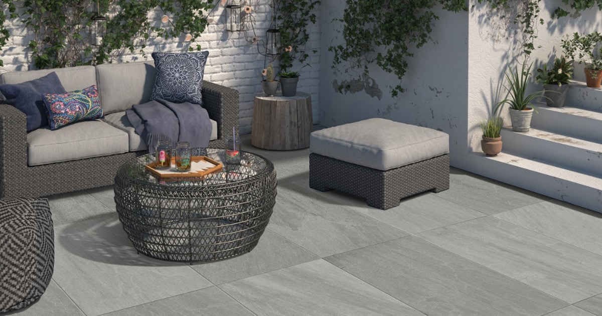 Kandla Grey Outdoor Porcelain Arbour Living